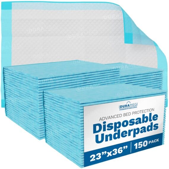 pack of 150 disposable incontinence bed pads